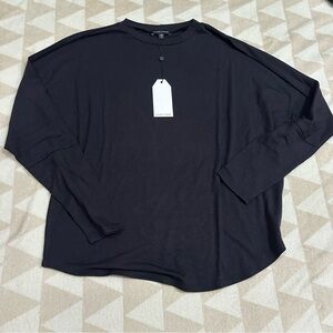 Universal standard black long sleeve dolman sleeve shirt